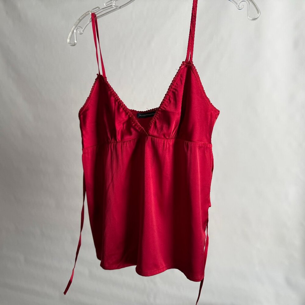 Brandy Melville Red Satin Tank